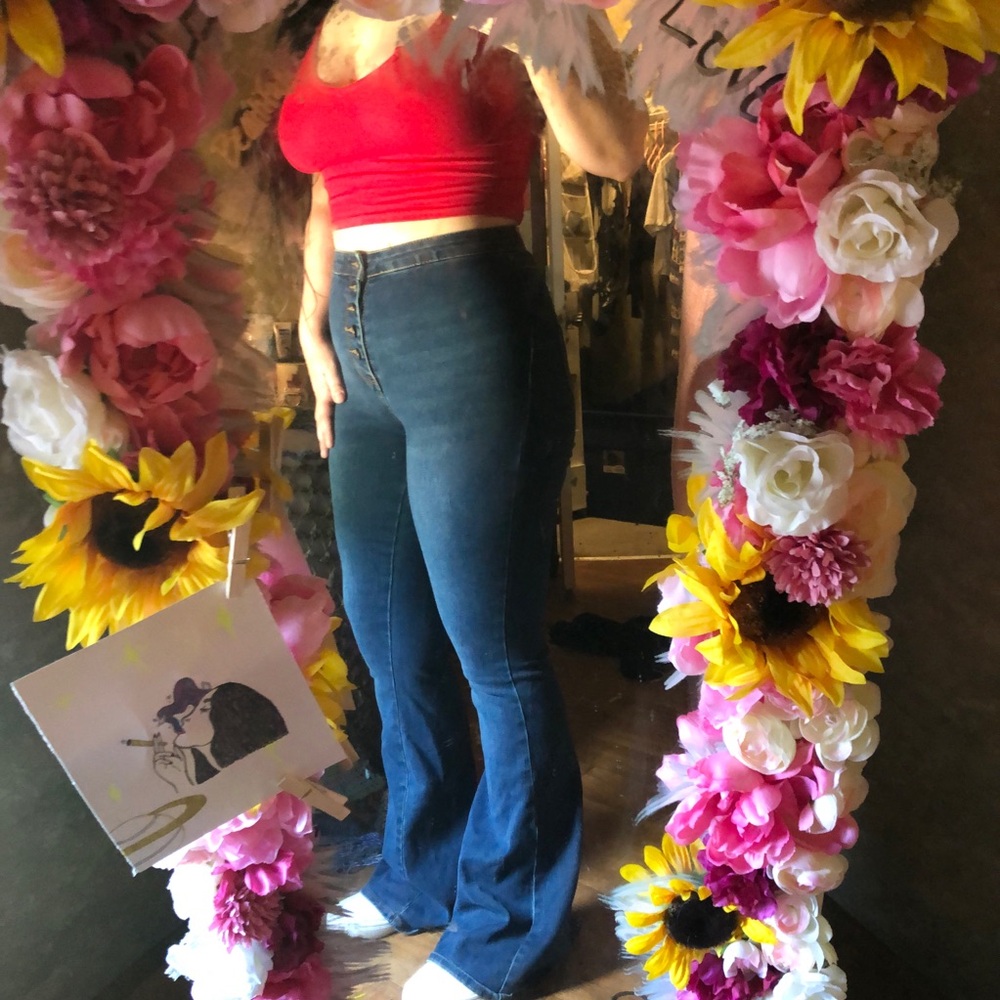 Dollhouse Dark Blue Flare Jeans